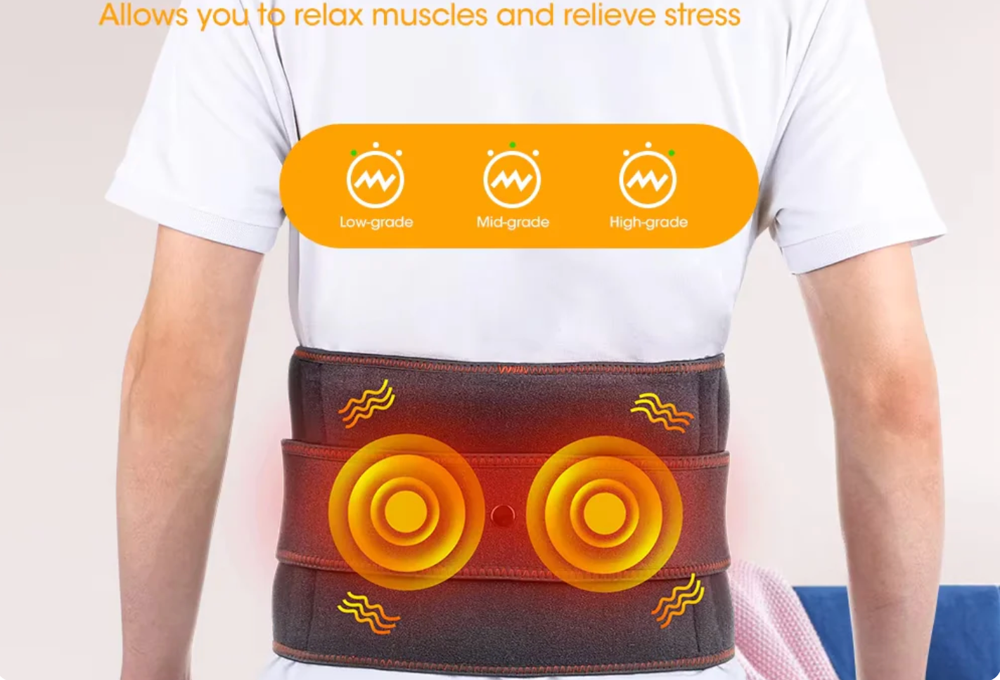 3-in-1 heated lumbar belt - relieve and recover your back from pain