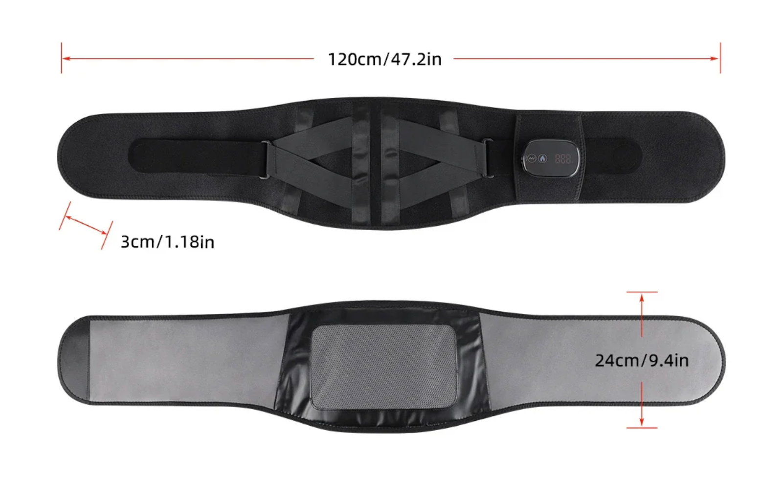 3-in-1 heated lumbar belt - relieve and recover your back from pain