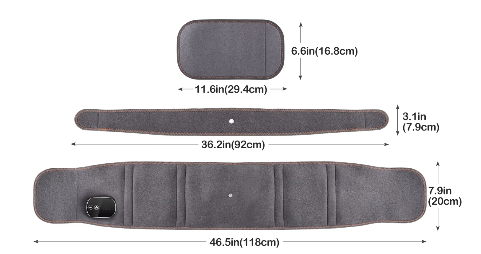 3-in-1 heated lumbar belt - relieve and recover your back from pain