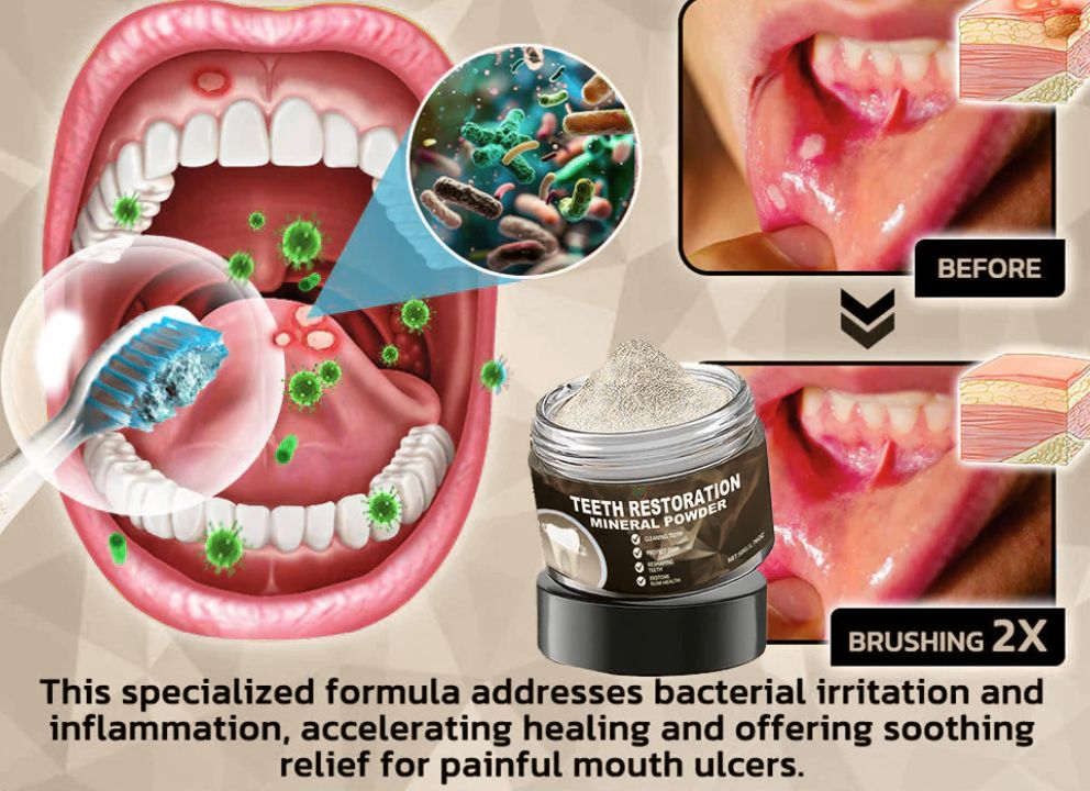 Whitening & enamel strengthening repair powder