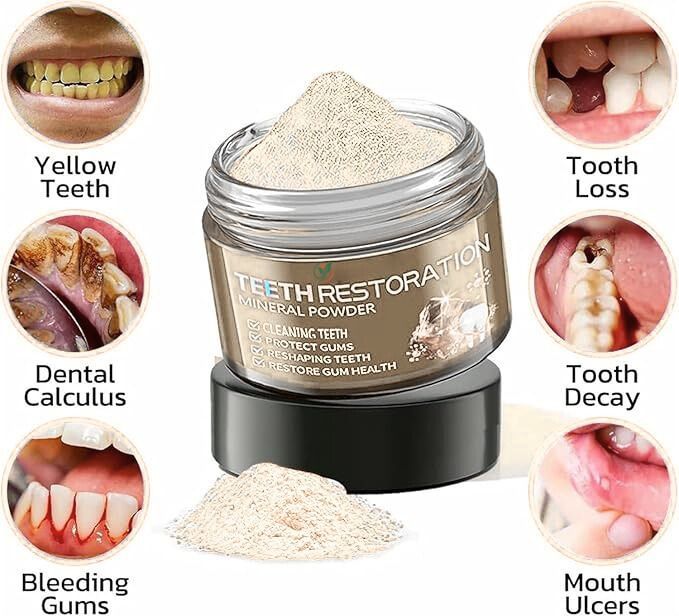 Whitening & enamel strengthening repair powder